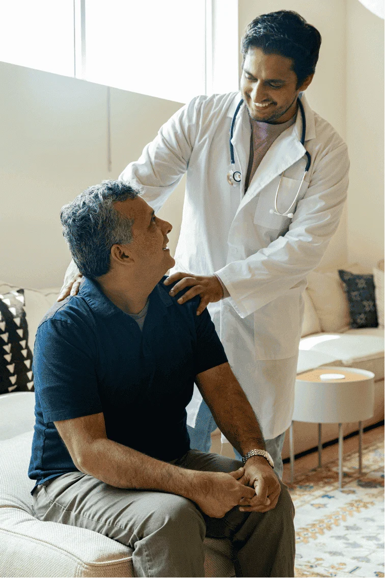 Doctor and patient discussing