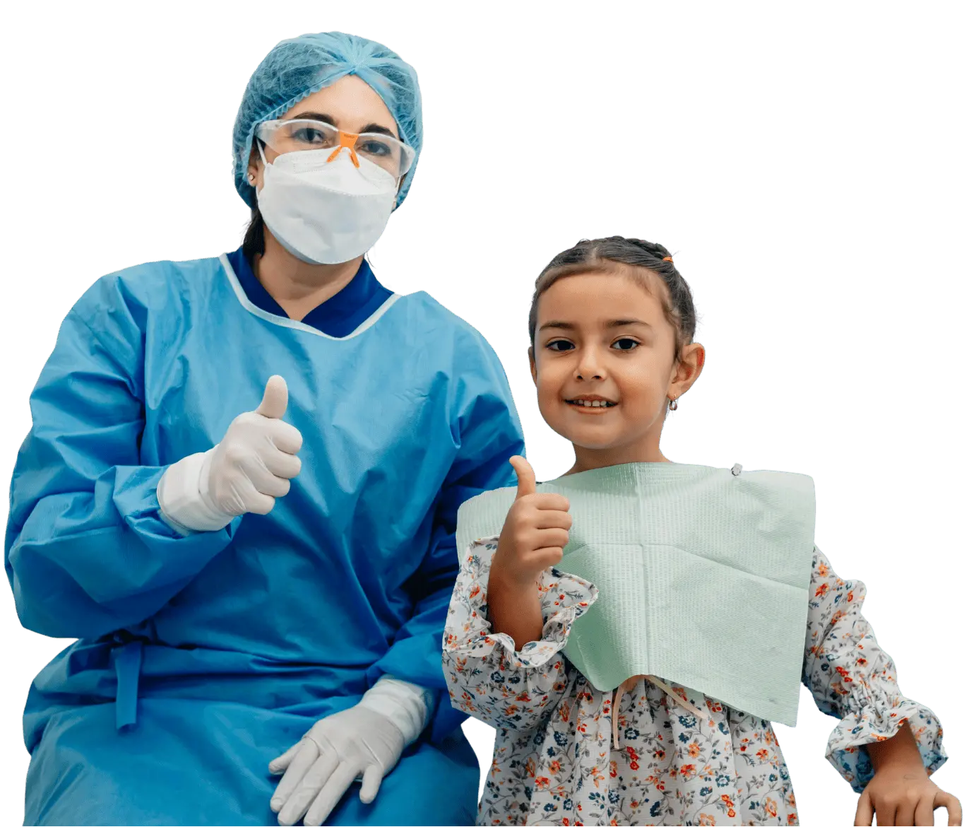 Doctor smiling and holding out hand